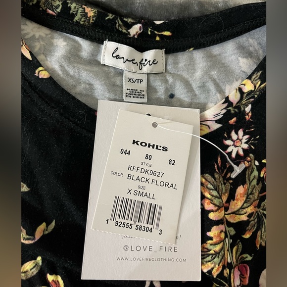 Black floral mini dress NWT - Picture 2 of 6